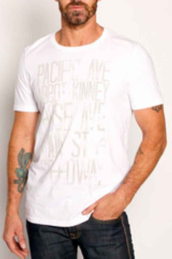 STREET NAMES GRAPHIC CREW NECK
