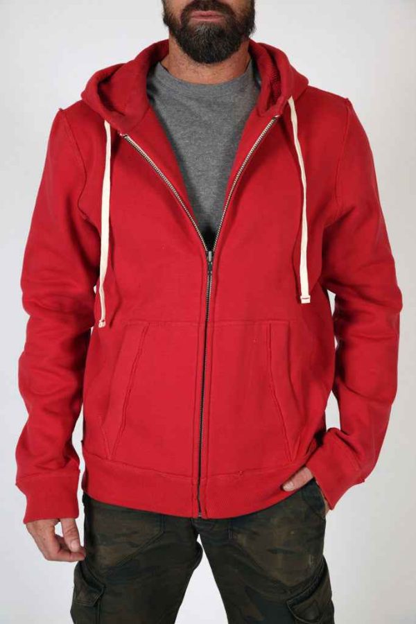 HEAVY FLEECE HOODIE WITH THERMAL LINED HOOD